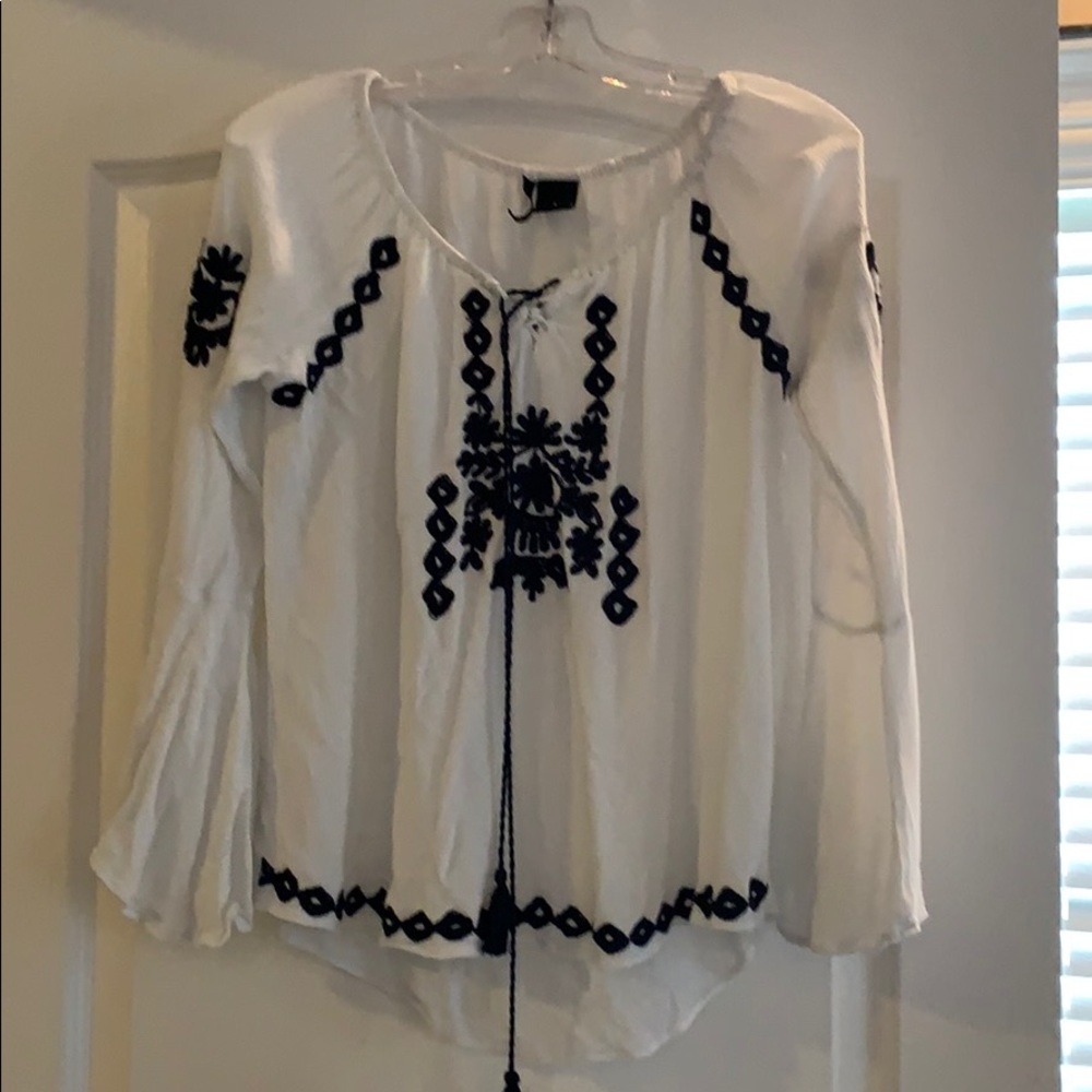 Peasant top with bell sleeves